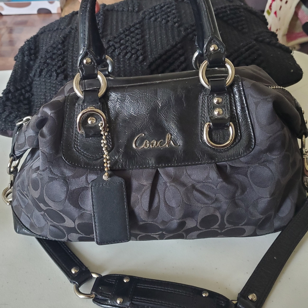 Coach Black and Gray Women's Bag